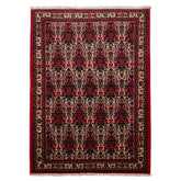 Ivory 3'7''x5' Abadeh Traditional Hand Knotted Wool Oriental Area Rug